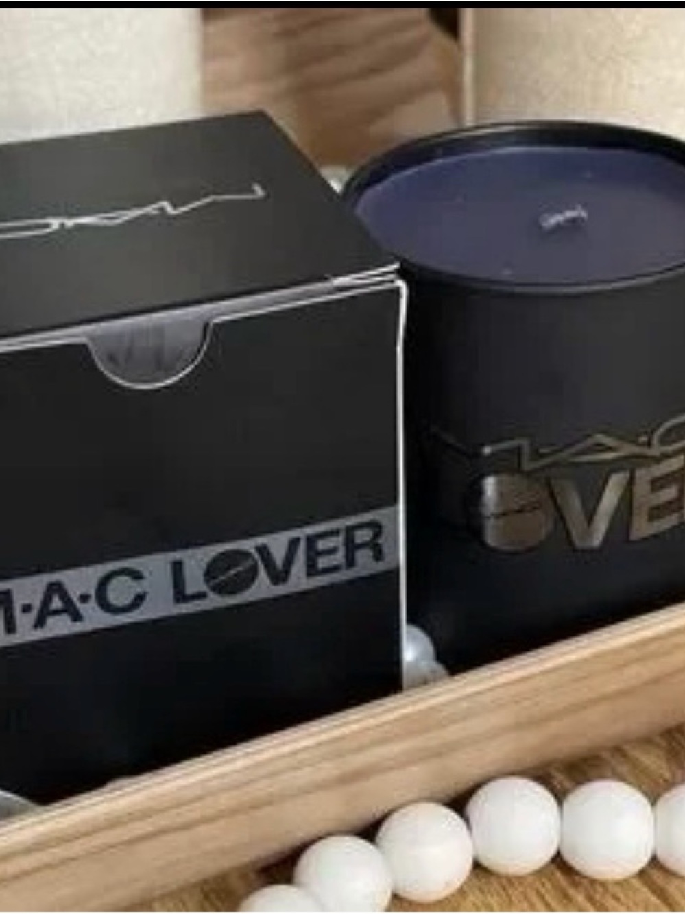 Love Black MAC LOVER Candle with White Logo - Picture 4 of 7